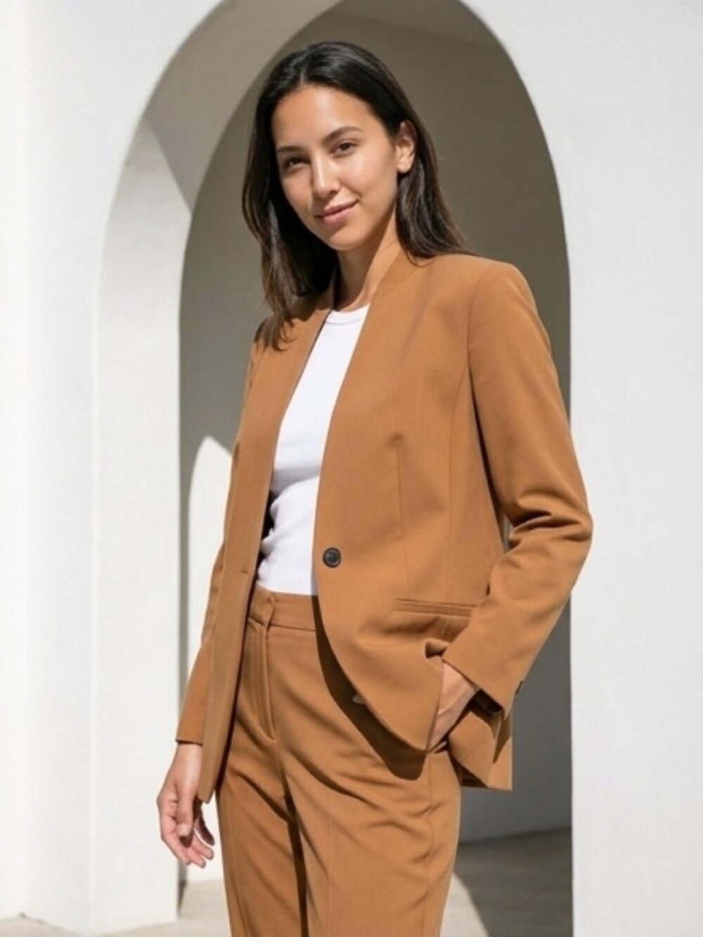 Calvin Klein Tan Pantsuit Set